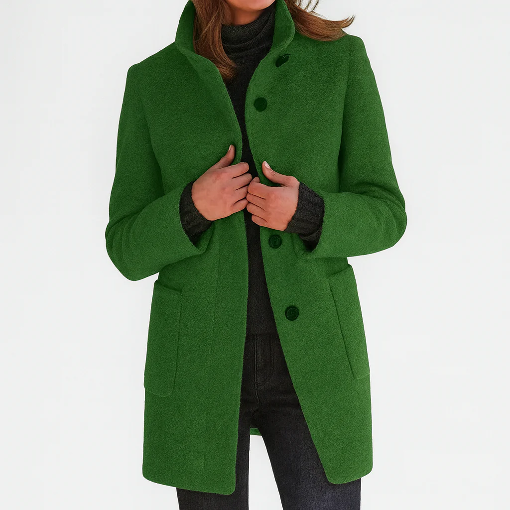 MANTEAU CINTRÉ À BOUTONS POUR FEMMES
