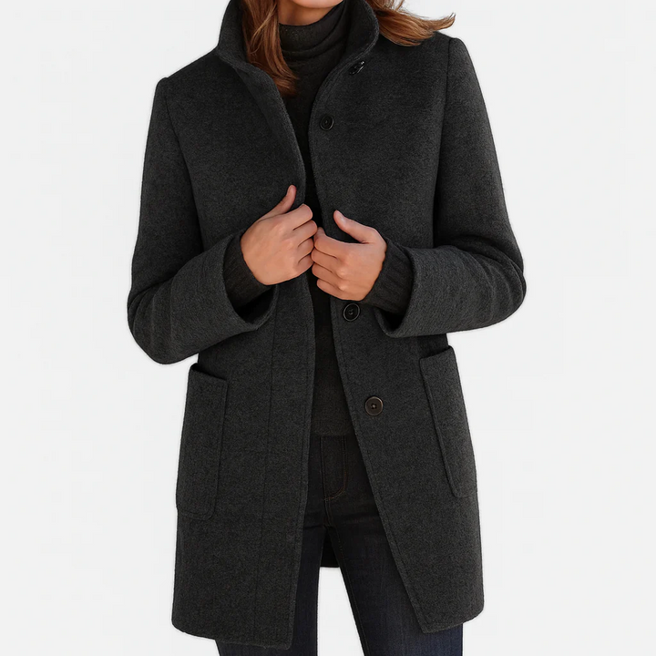 MANTEAU CINTRÉ À BOUTONS POUR FEMMES