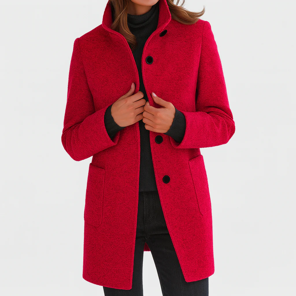 MANTEAU CINTRÉ À BOUTONS POUR FEMMES