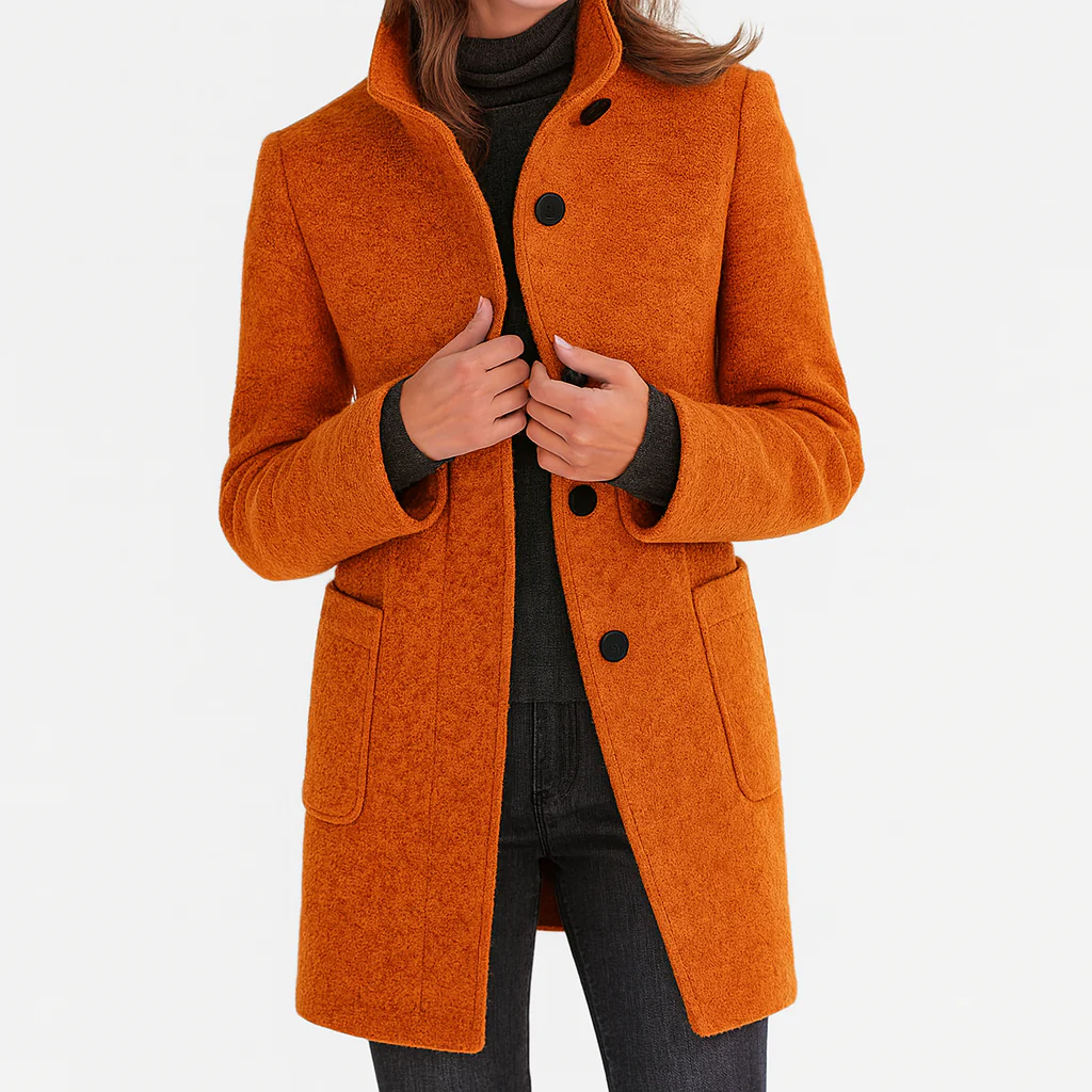 MANTEAU CINTRÉ À BOUTONS POUR FEMMES