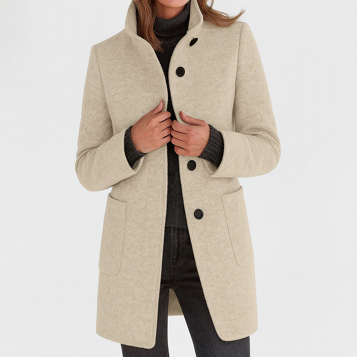 MANTEAU CINTRÉ À BOUTONS POUR FEMMES