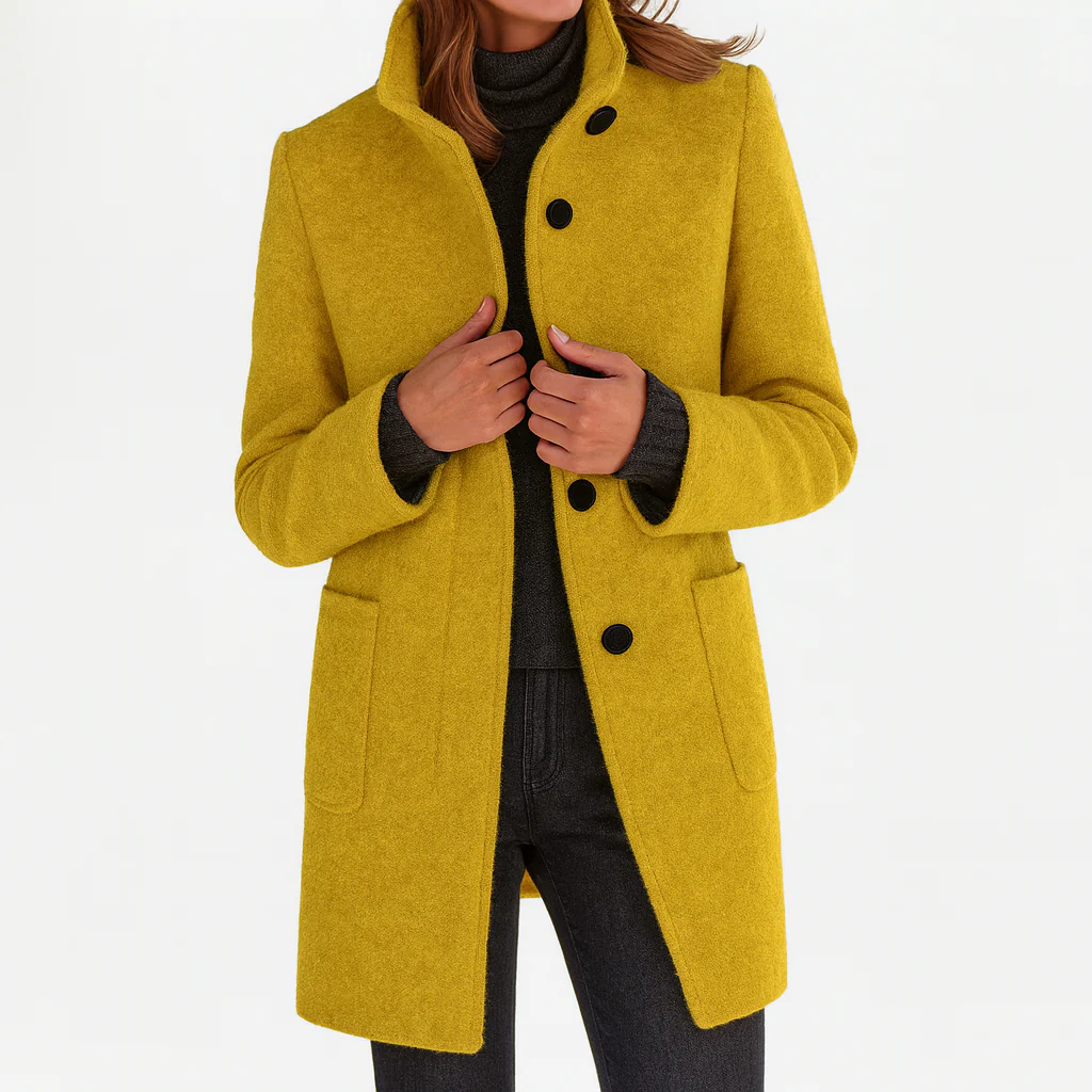 MANTEAU CINTRÉ À BOUTONS POUR FEMMES