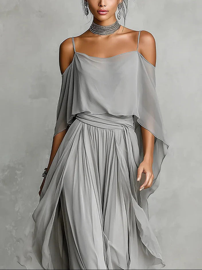 ENSEMBLE ÉLÉGANT EN CHIFFON POUR FEMMES
