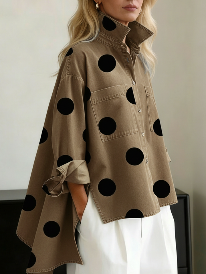 CHEMISE OVERSIZE À POIS POUR FEMMES