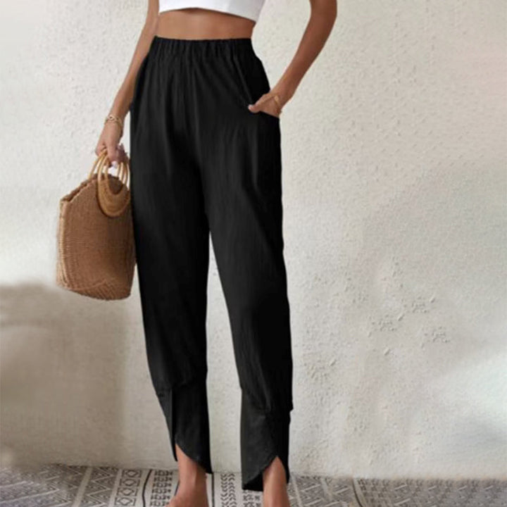 PANTALON DROIT EN LIN POUR FEMMES